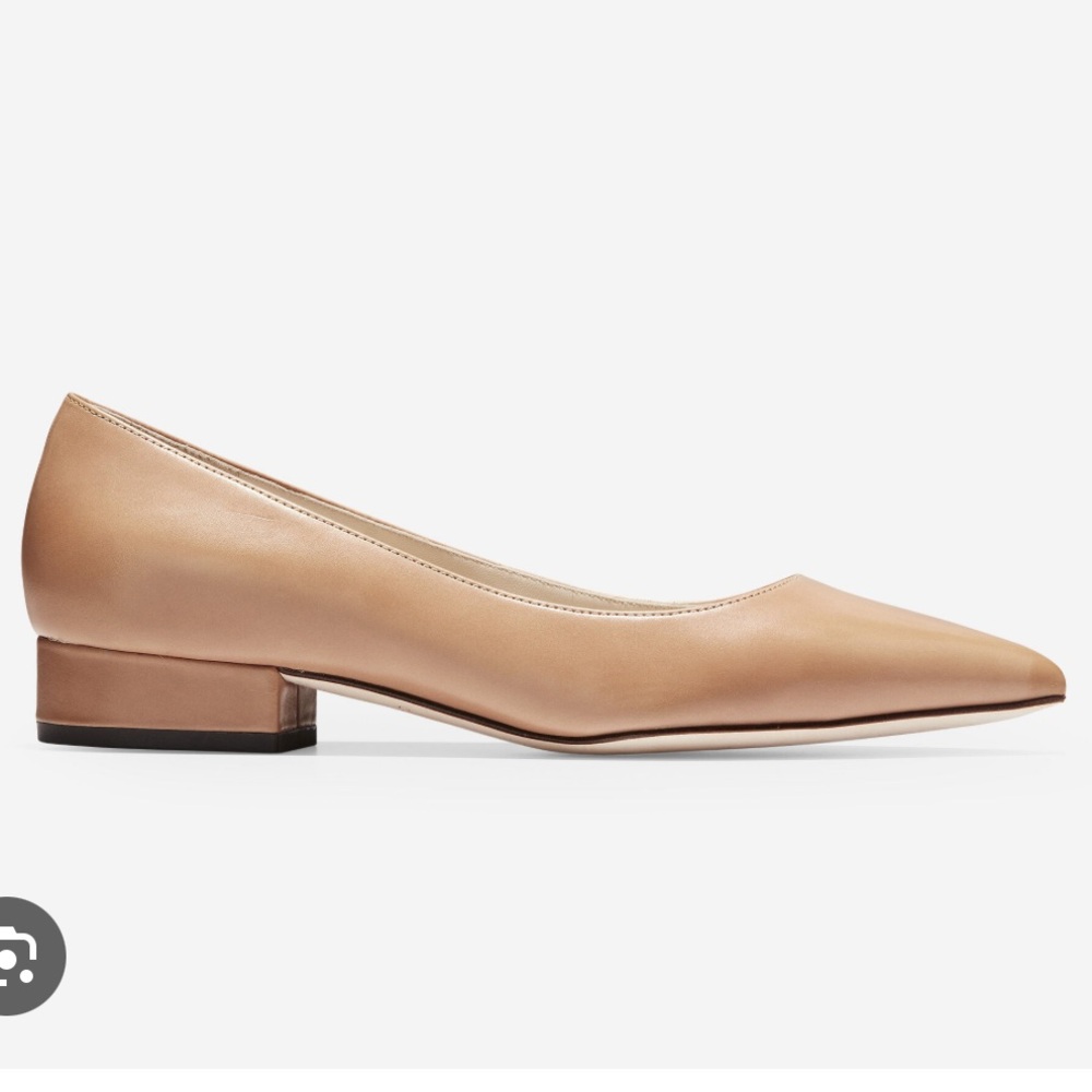 COLE HAAN Vesta Leather Beige Flats - Size 8 - Picture 2 of 10